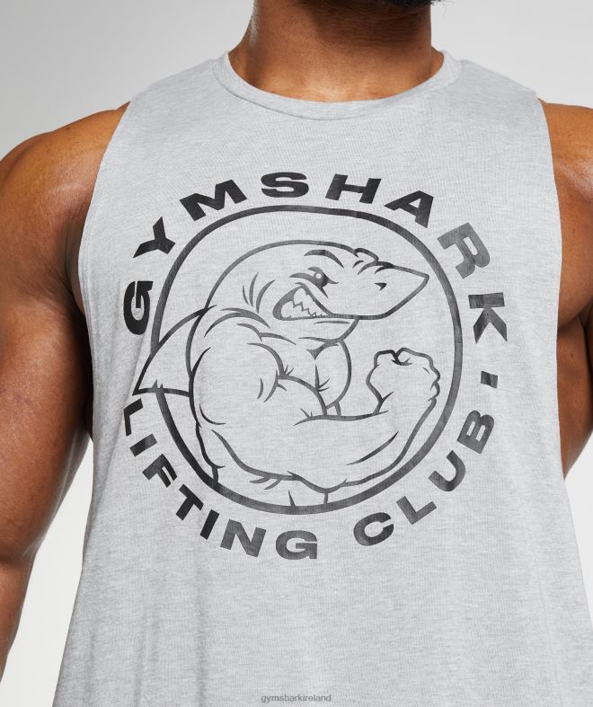 Men Legacy Drop Arm Tank 8004D952 Gymshark Light Grey Core Marl
