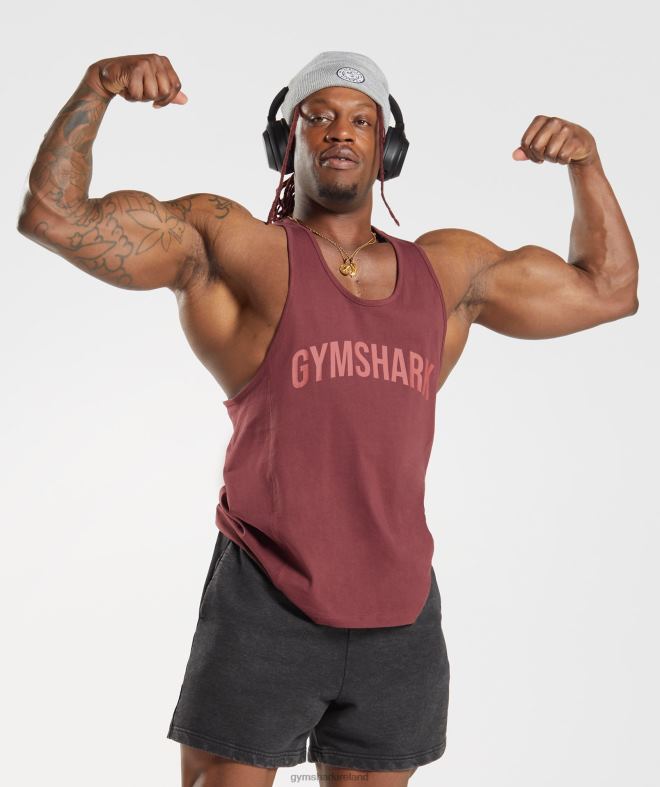 Men Power Stringer 8004D1003 Gymshark Cherry Brown