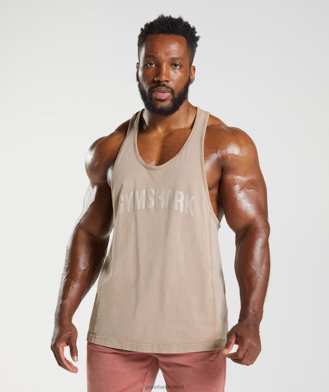 Men Power Washed Stringer 8004D1009 Gymshark Cement Brown