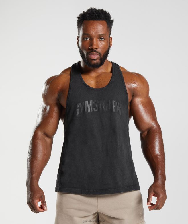 Men Power Washed Stringer 8004D977 Gymshark Black