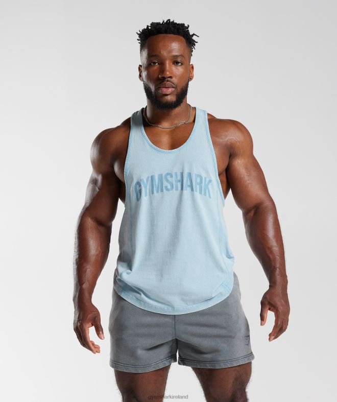 Men Power Washed Stringer 8004D982 Gymshark Ozone Blue