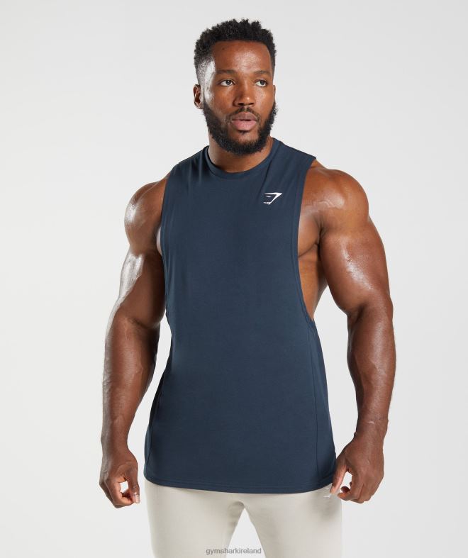 Men React Drop Arm Tank 8004D889 Gymshark Navy