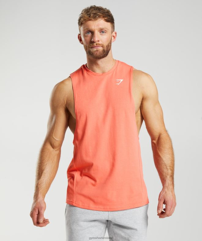 Men React Drop Arm Tank 8004D954 Gymshark Aerospace Orange