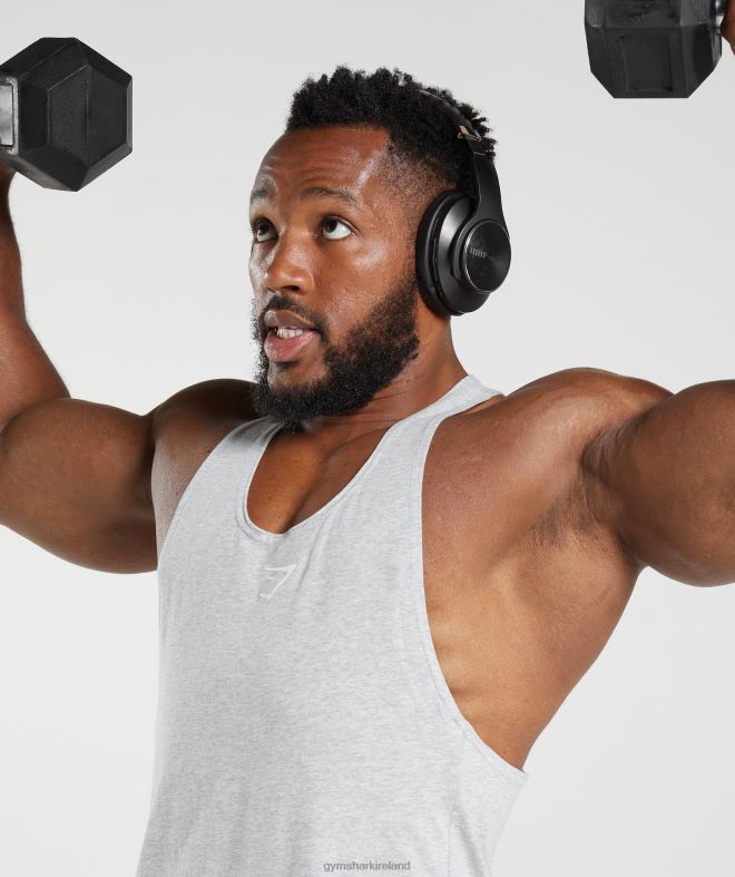 Men React Stringer 8004D985 Gymshark Light Grey Core Marl