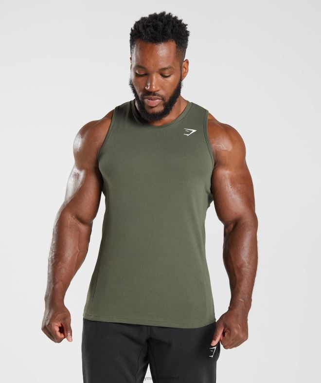 Men React Tank 8004D963 Gymshark Core Olive