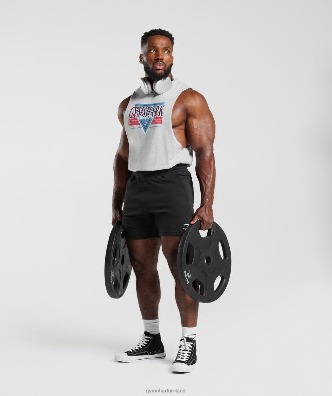 Men Retrowave Drop Arm Tank 8004D886 Gymshark Light Grey Core Marl