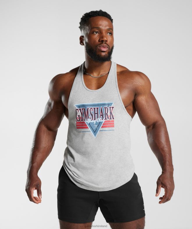 Men Retrowave Stringer 8004D989 Gymshark Light Grey Core Marl