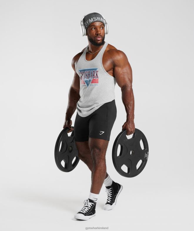 Men Retrowave Stringer 8004D989 Gymshark Light Grey Core Marl