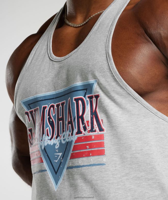 Men Retrowave Stringer 8004D989 Gymshark Light Grey Core Marl