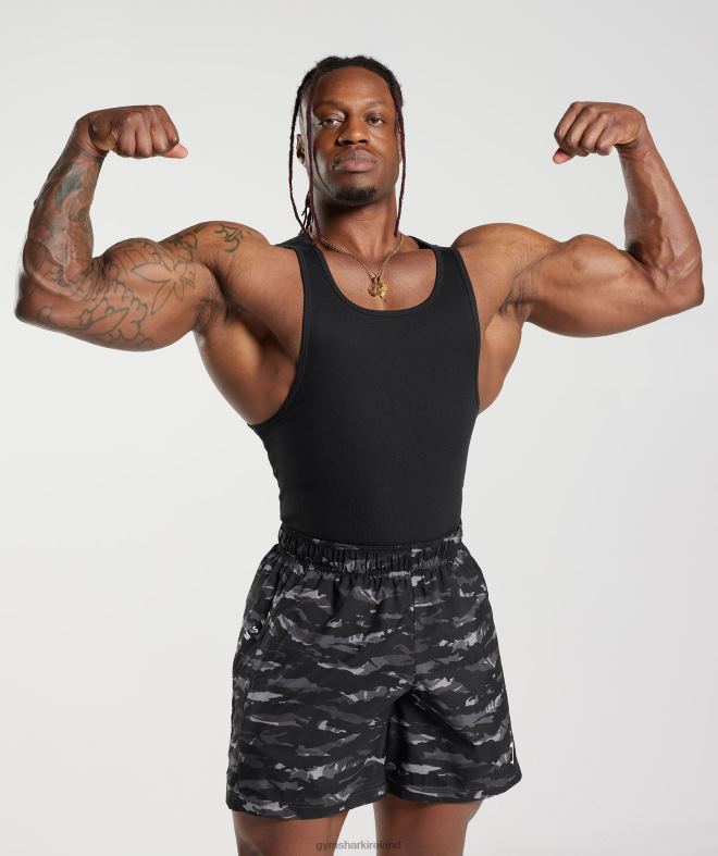 Men Ribbed Tank 3pk 8004D908 Gymshark White/Black/Stone Grey Marl