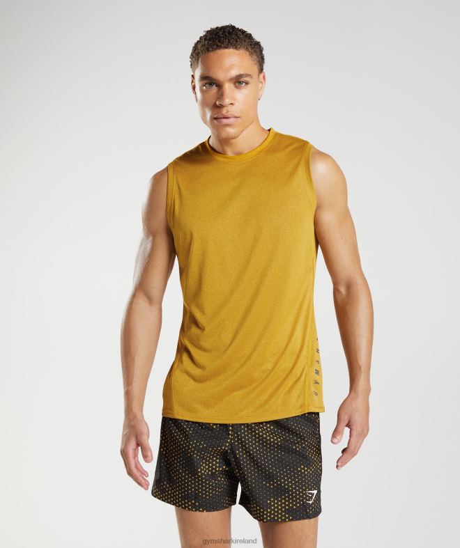 Men Sport Tank 8004D913 Gymshark Turmeric Yellow/Black Marl