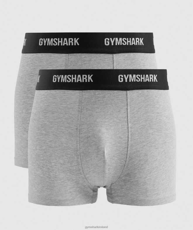 Men Boxers 2 Pack 8004D1051 Gymshark Light Grey Marl