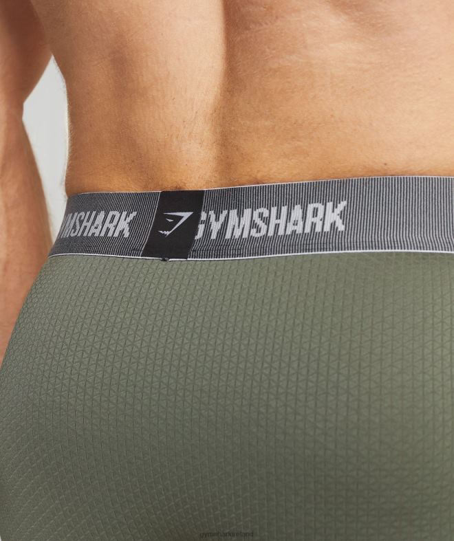 Men Sports Tech Boxers 2Pk 8004D1045 Gymshark Black/Core Olive