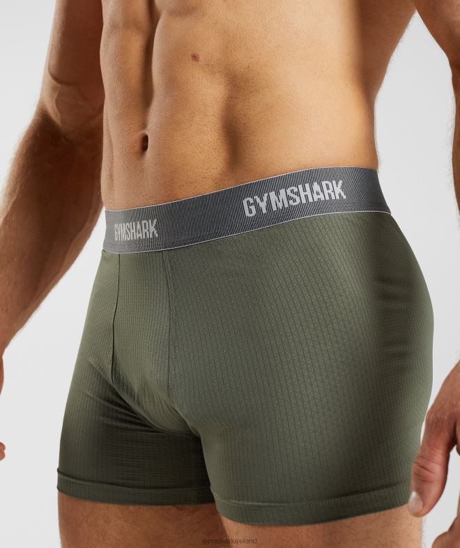Men Sports Tech Boxers 2Pk 8004D1045 Gymshark Black/Core Olive