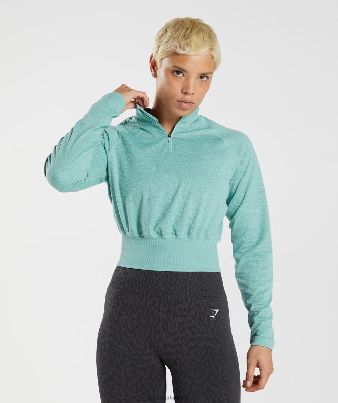 Women 315 Long Sleeve Warmup Top 8004D394 Gymshark Pearl Blue/Winter Teal Marl