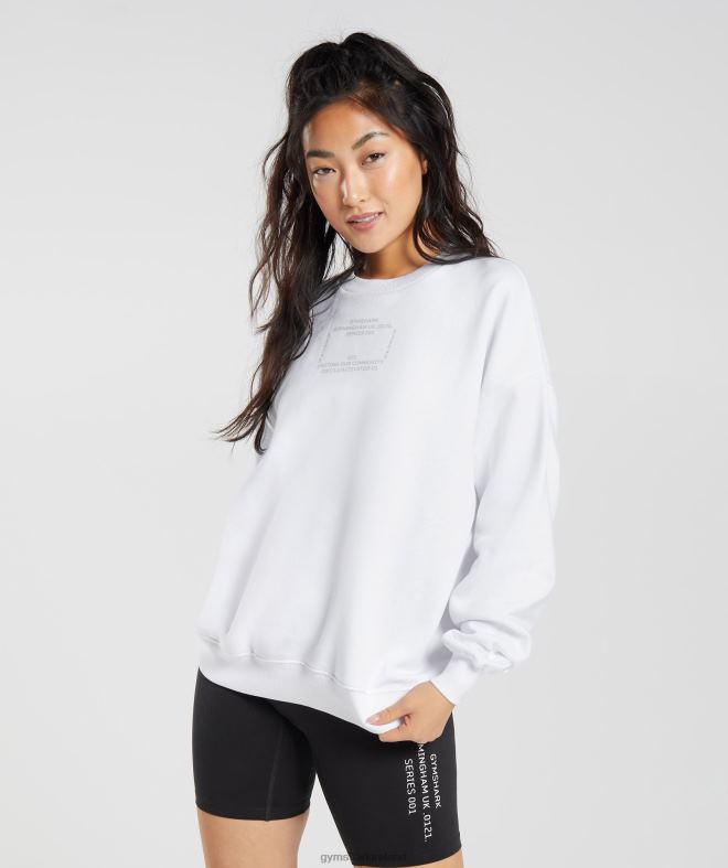 Women Activated Graphic Sweatshirt 8004D407 Gymshark White