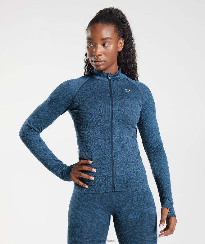 Women Adapt Animal Zip Through 8004D356 Gymshark Wild | Navy