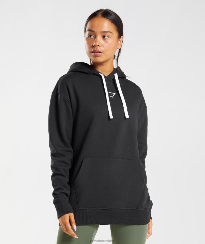 Women Fraction Hoodie 8004D386 Gymshark Black/White