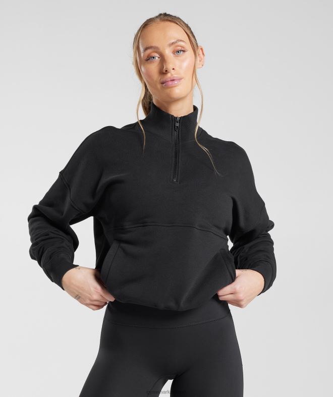 Women Legacy 1/4 Zip Sweatshirt 8004D412 Gymshark Black