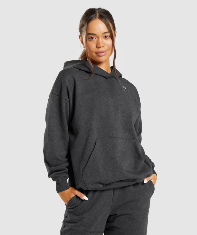 Women Rest Day Sweats Hoodie 8004D345 Gymshark Black Marl