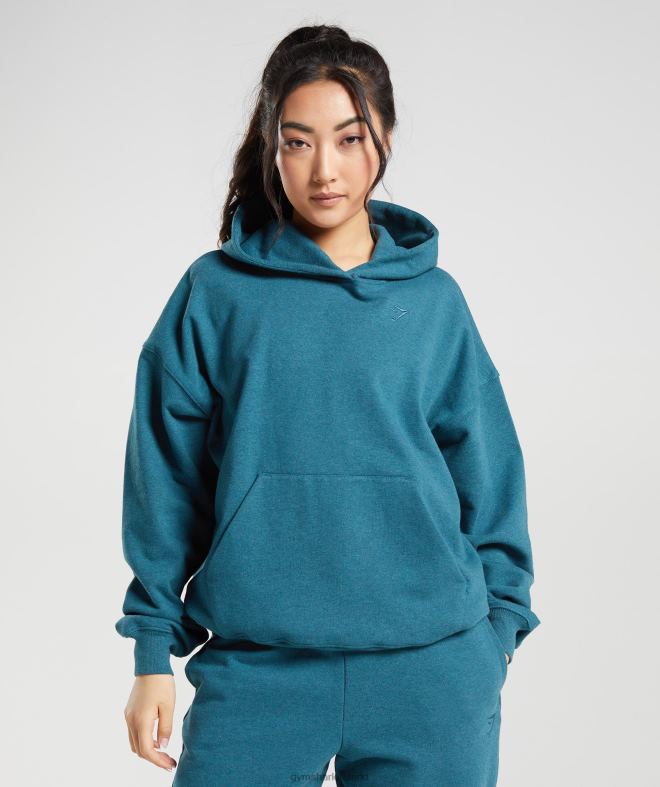 Women Rest Day Sweats Hoodie 8004D385 Gymshark Steel Blue Marl