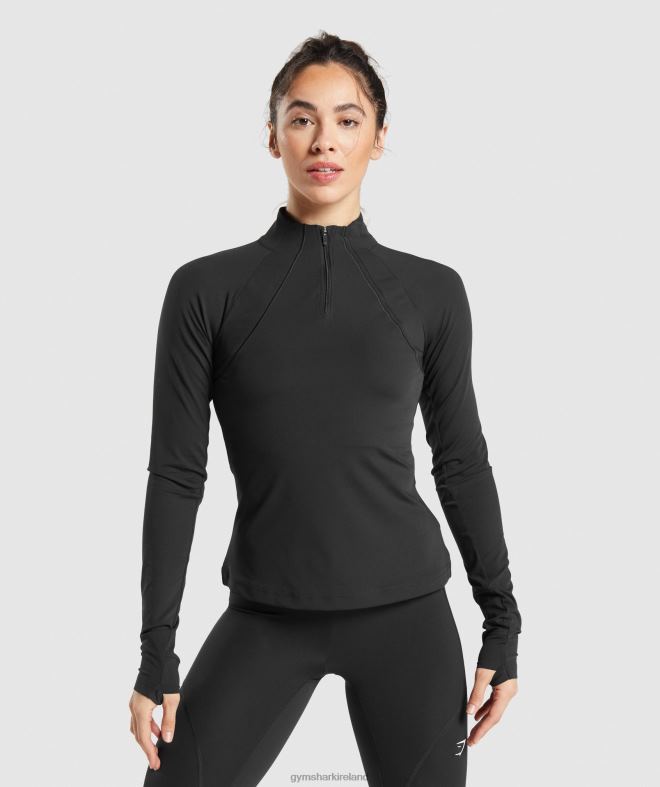 Women Running 1/4 Zip 8004D349 Gymshark Black