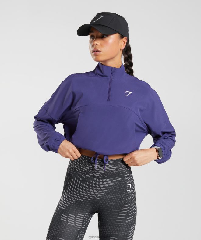 Women Sport Windbreaker 8004D350 Gymshark Neptune Purple