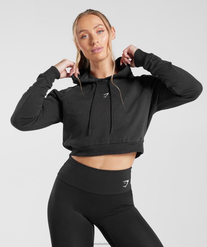 Women Training Cropped Hoodie 8004D372 Gymshark Black