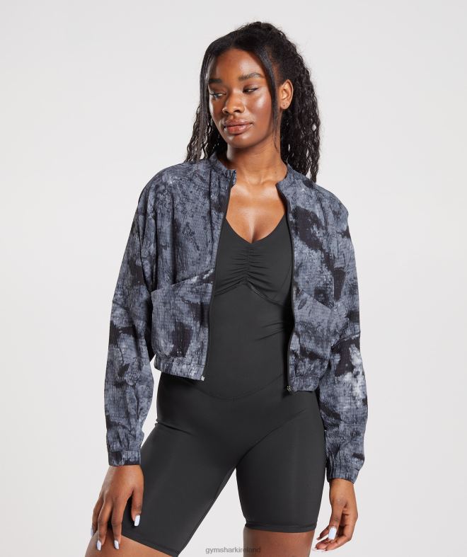 Women Elevate Woven Jacket 8004D366 Gymshark Coin Grey Spray Dye