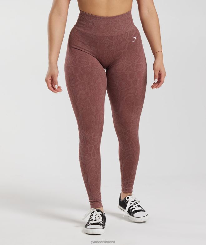 Women Adapt Animal Seamless Leggings 8004D238 Gymshark Modern Blush Pink/Magenta Brown