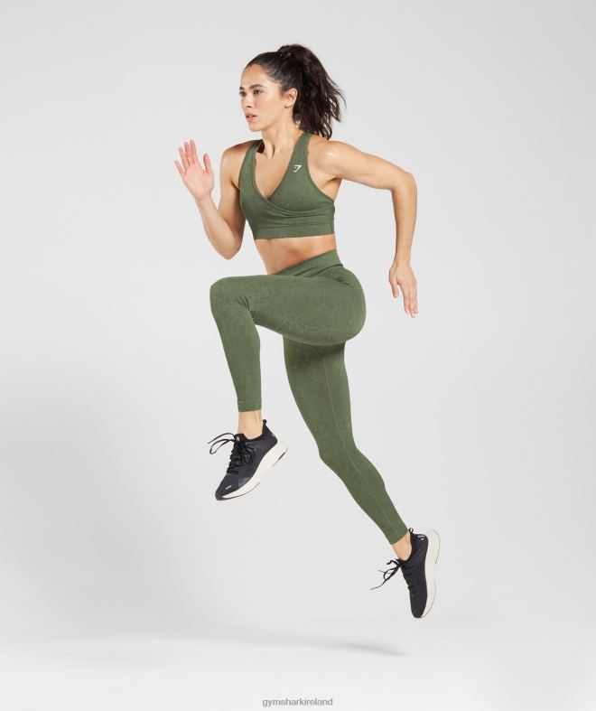 Women Adapt Animal Seamless Leggings 8004D271 Gymshark Willow Green/Core Olive