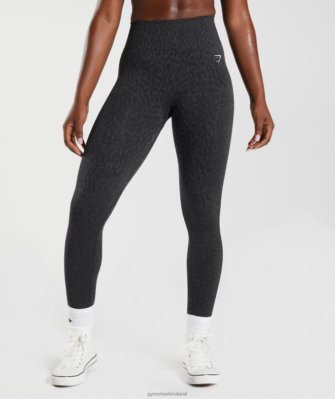 Women Adapt Animal Seamless Leggings 8004D298 Gymshark Reef | Black