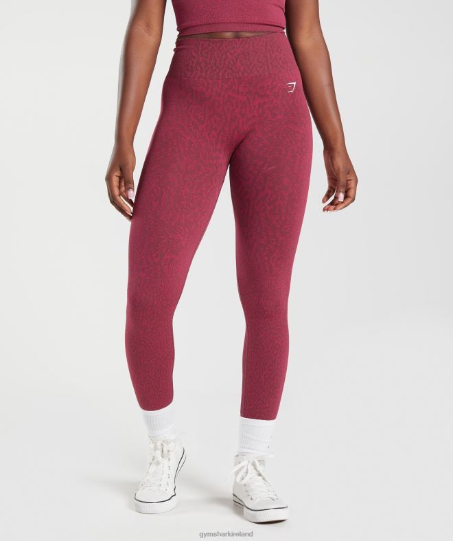 Women Adapt Animal Seamless Leggings 8004D299 Gymshark Reef | Cherry Brown