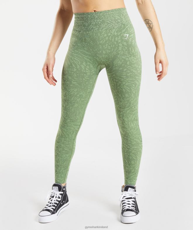 Women Adapt Animal Seamless Leggings 8004D307 Gymshark Wild | Iguana Green