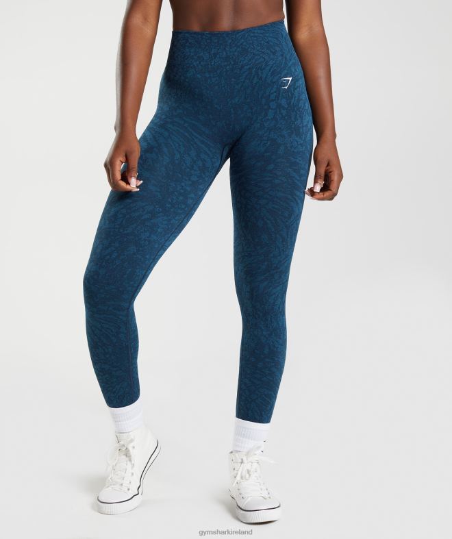 Women Adapt Animal Seamless Leggings 8004D316 Gymshark Wild | Navy