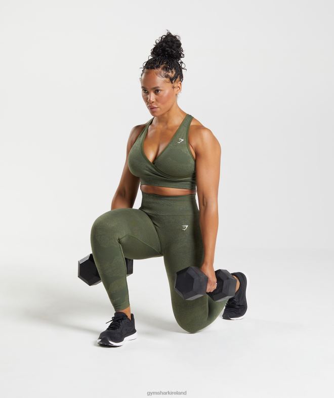 Women Adapt Camo Seamless Leggings 8004D244 Gymshark Moss Olive/Core Olive