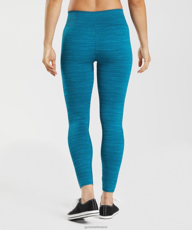 Women Adapt Marl Seamless Leggings 8004D291 Gymshark Atlantic Blue/Shark Blue