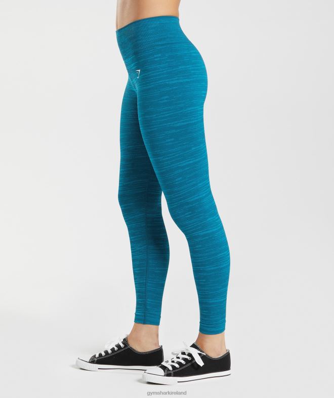 Women Adapt Marl Seamless Leggings 8004D291 Gymshark Atlantic Blue/Shark Blue