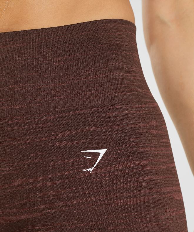 Women Adapt Marl Seamless Leggings 8004D294 Gymshark Archive Brown/Cherry Brown