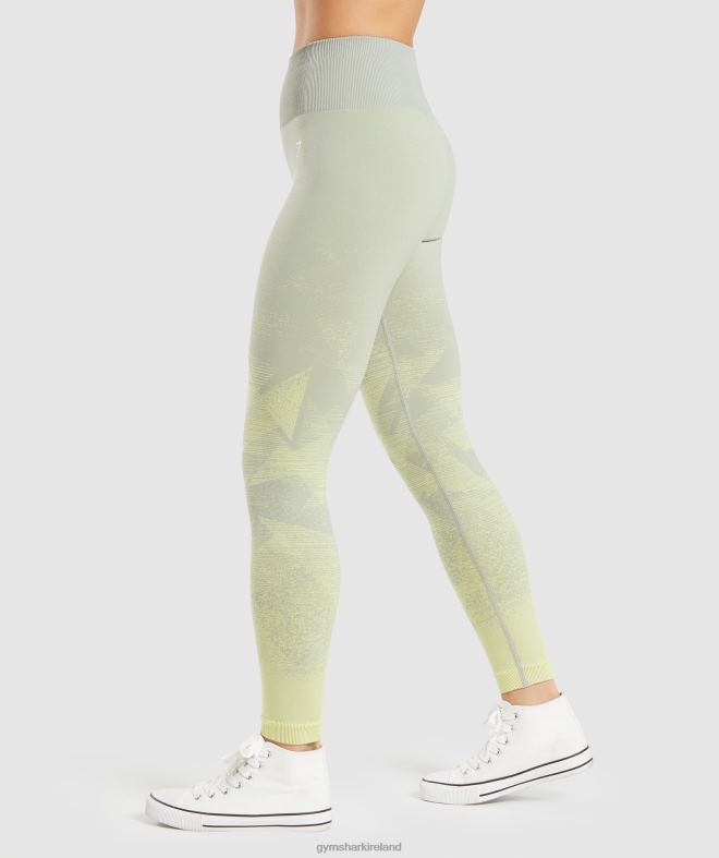Women Adapt Ombre Seamless Leggings 8004D312 Gymshark Triangle |Taupe Grey Print