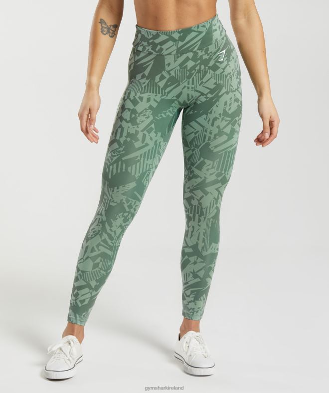 Women GS Power Original Leggings 8004D310 Gymshark Willow Green/Desert Sage Green