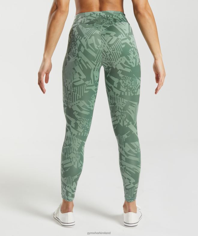 Women GS Power Original Leggings 8004D310 Gymshark Willow Green/Desert Sage Green