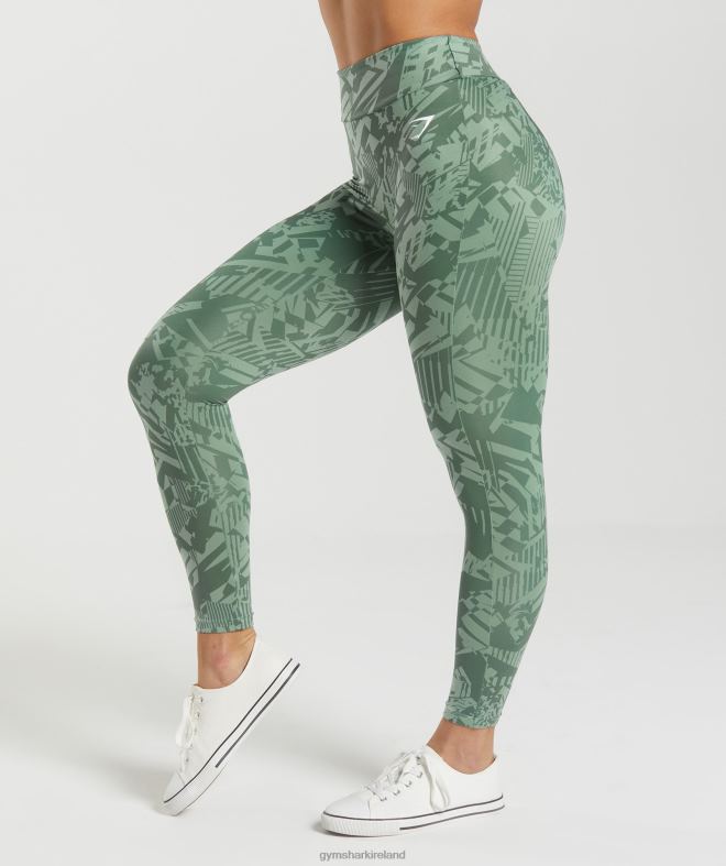 Women GS Power Original Leggings 8004D310 Gymshark Willow Green/Desert Sage Green