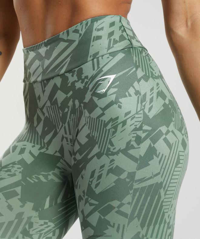 Women GS Power Original Leggings 8004D310 Gymshark Willow Green/Desert Sage Green