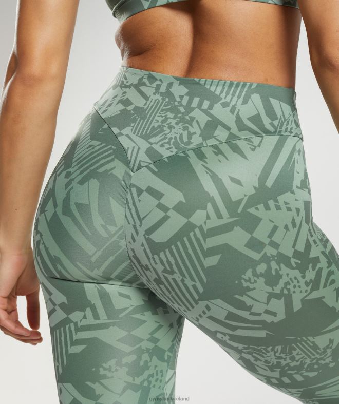 Women GS Power Original Leggings 8004D310 Gymshark Willow Green/Desert Sage Green