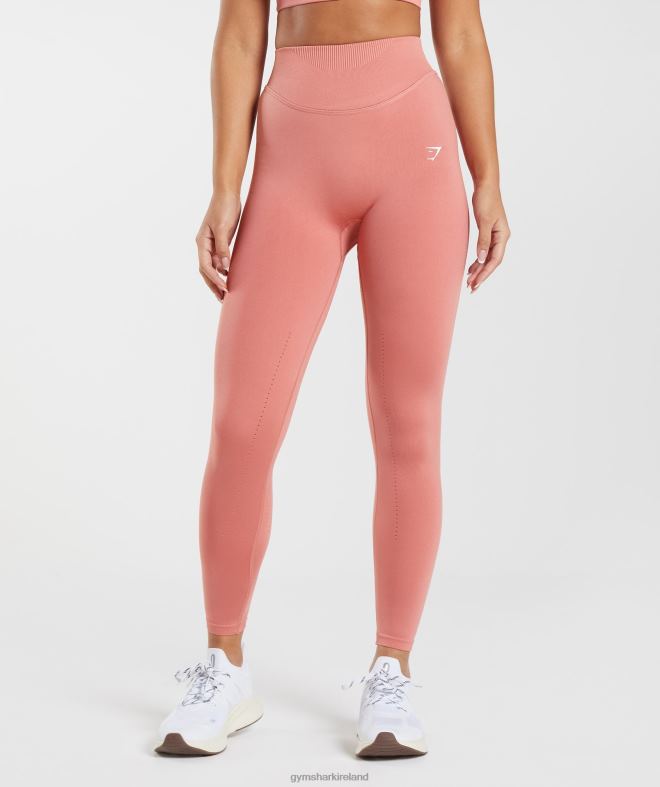 Women Sweat Seamless Leggings 8004D284 Gymshark Terracotta Pink