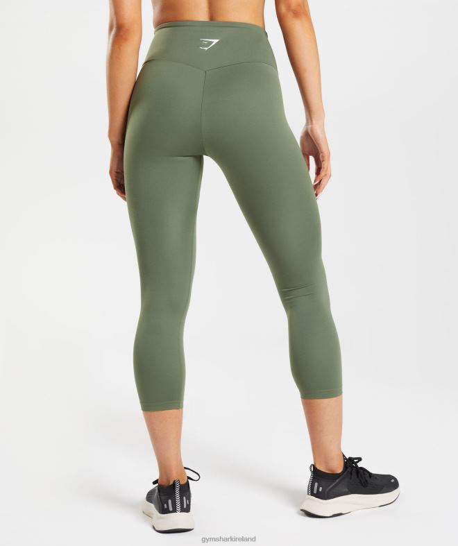 Women Training 7/8 Leggings 8004D338 Gymshark Core Olive