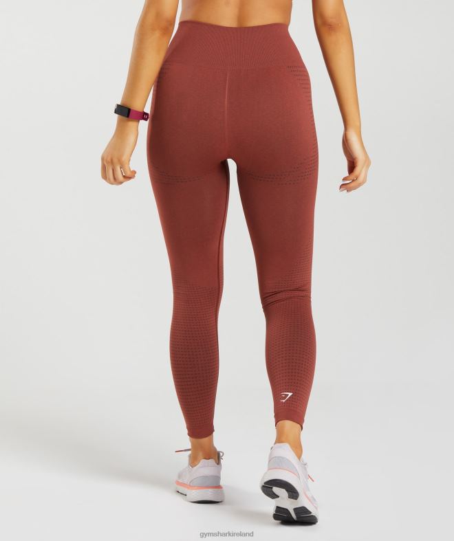 Women Vital Seamless 2.0 Leggings 8004D257 Gymshark Brick Red Marl
