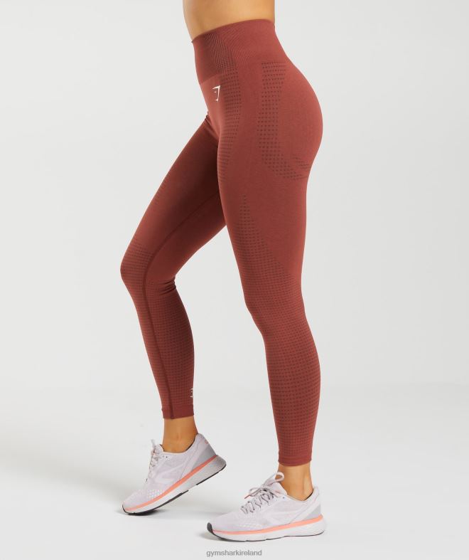 Women Vital Seamless 2.0 Leggings 8004D257 Gymshark Brick Red Marl