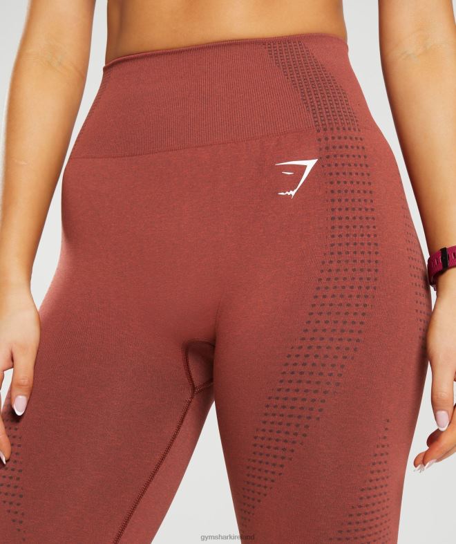 Women Vital Seamless 2.0 Leggings 8004D257 Gymshark Brick Red Marl